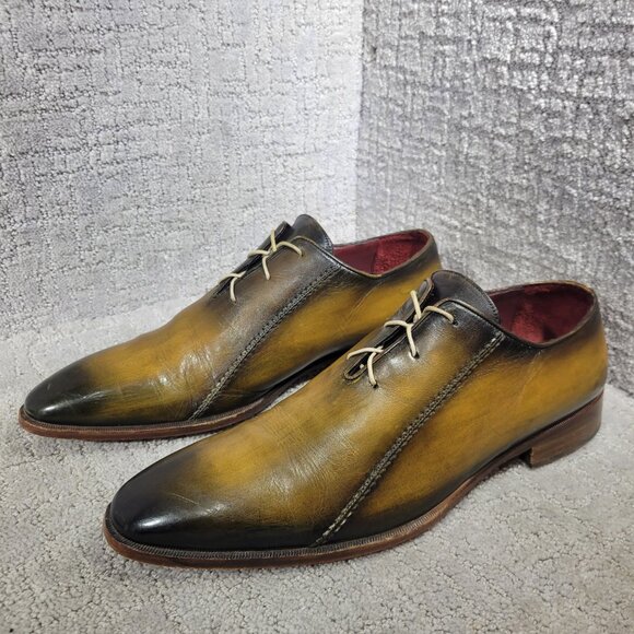 Bespoken Mogul Men's Size EU 45.5 Luxury Green Leather Oxford Dress Shoes 1973 - Picture 12 of 13